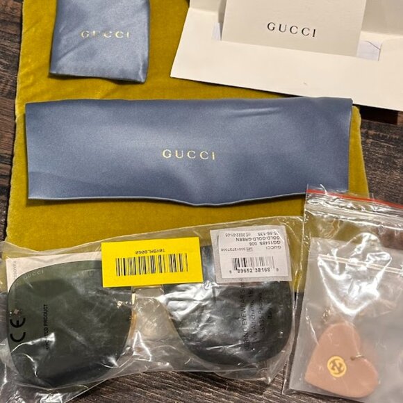 GUCCI Sunglasses with Dangle Hearts & Ltd Edition Case GUCCI Luxury Sunnies NWT - Picture 16 of 16